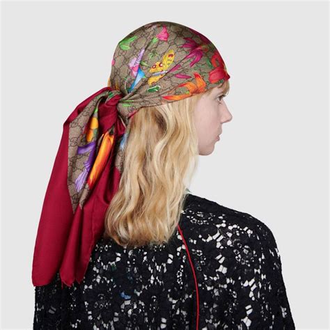 gucci square scarves|gucci head scarf women.